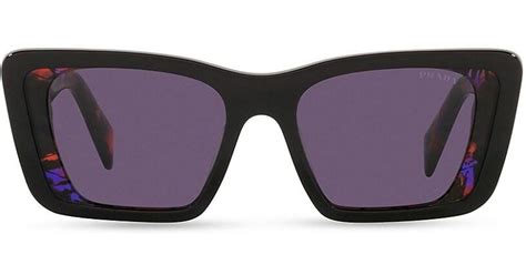 prada sunglasses rimless|prada 51mm rectangular sunglasses.